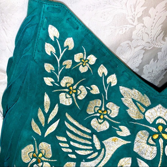 NEW HUGE EMBROIDERED FRINGED BOHO BAG FROM AUSTRALIA - ONE OF A KIND!!! - Picture 9 of 14